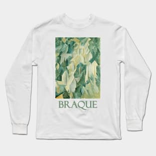 The Castle in La Roche Guyon (1909) by Georges Braque Long Sleeve T-Shirt